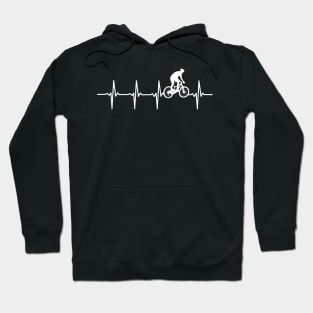 MTB Mountain Biking Heartbeat Gift For Mountain Bikers Hoodie